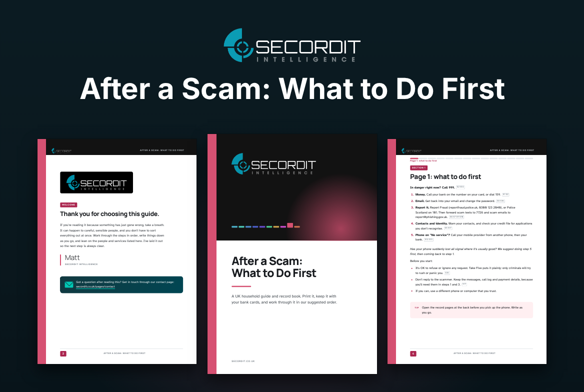 After a Scam: What to Do First