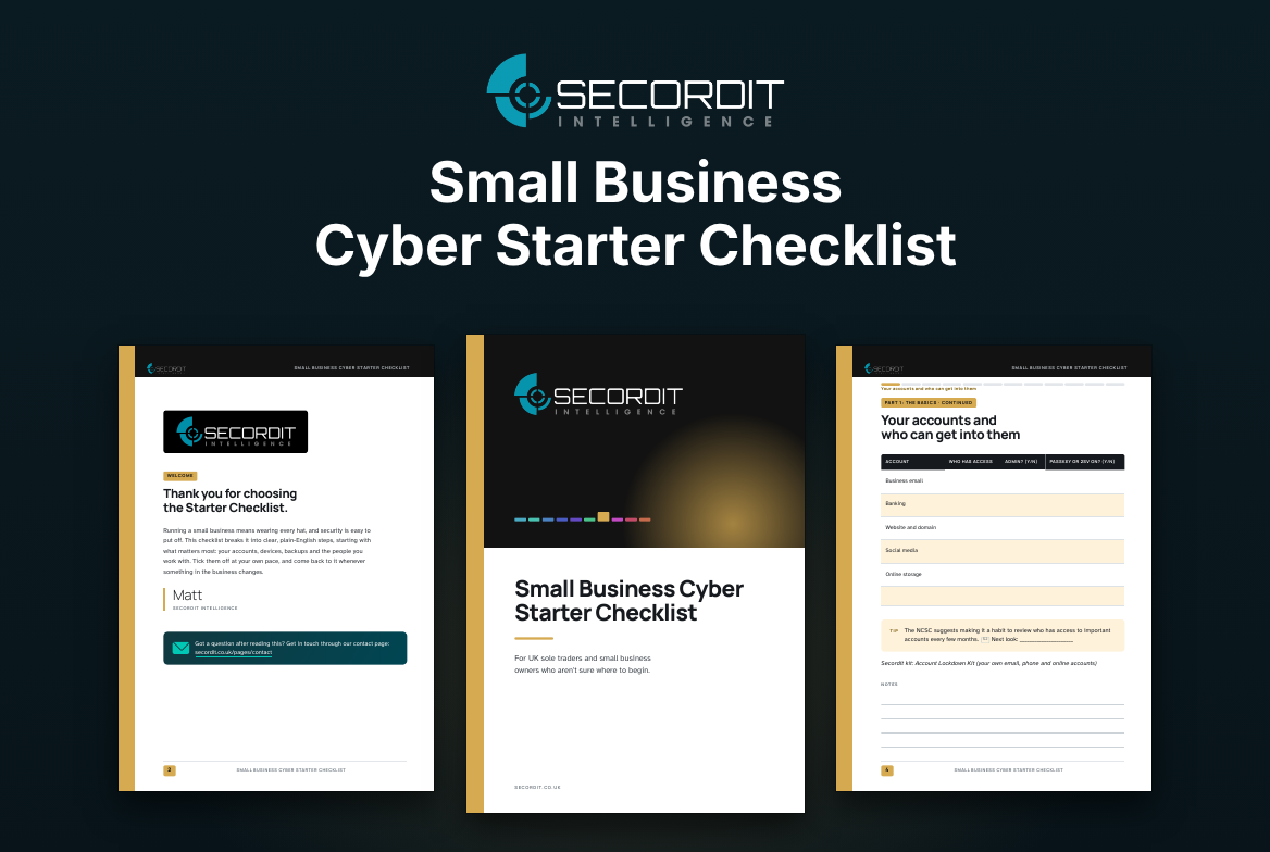 Small Business Cyber Starter Checklist